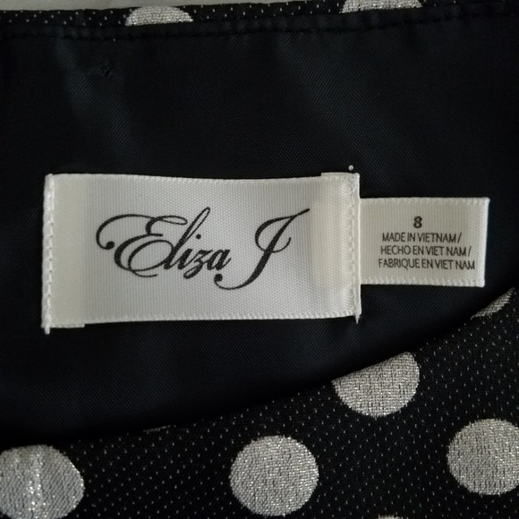 Eliza J metallic polka dot a-line dress - Picture 5 of 6